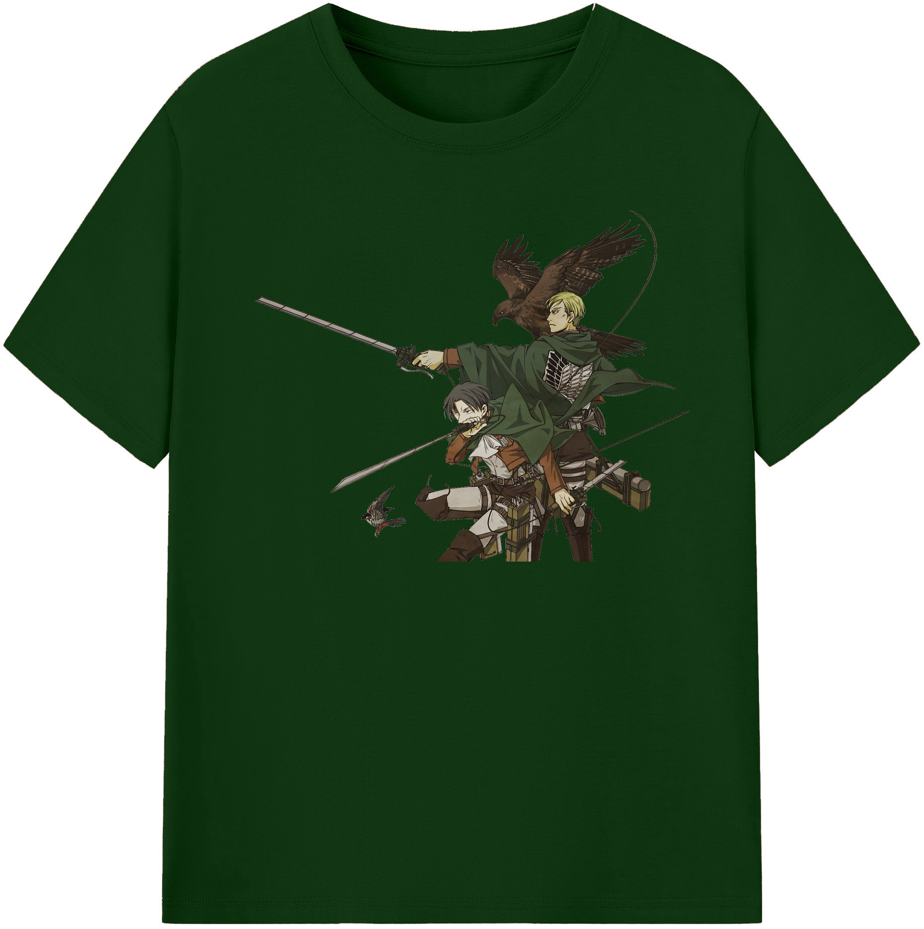 （画像用） 進撃の巨人 Attack on Titan 綿100％半袖Tシャツ（フロントプリント）